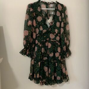 Floral open back dainty dress